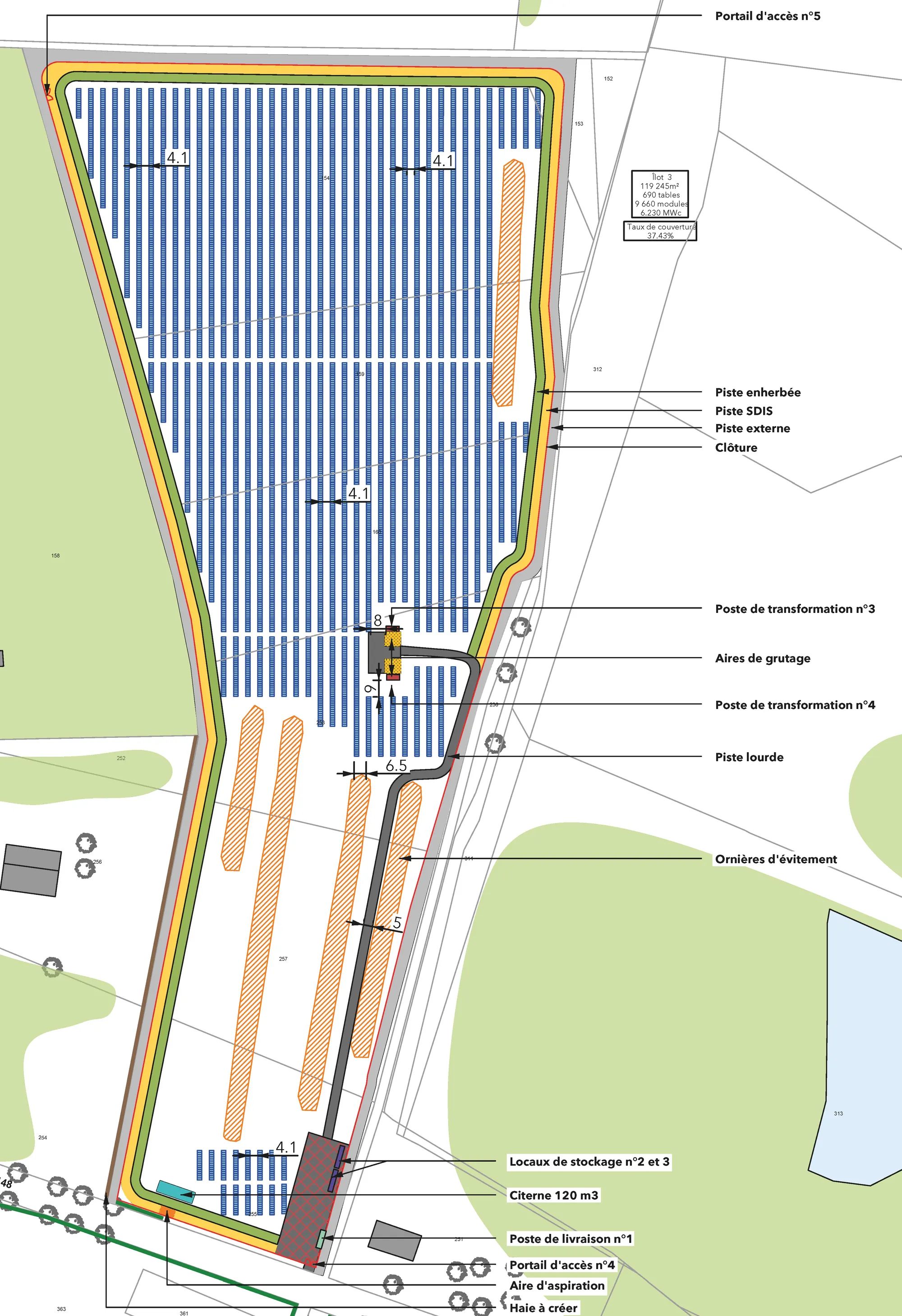 Plan d'implantation photovoltaïque